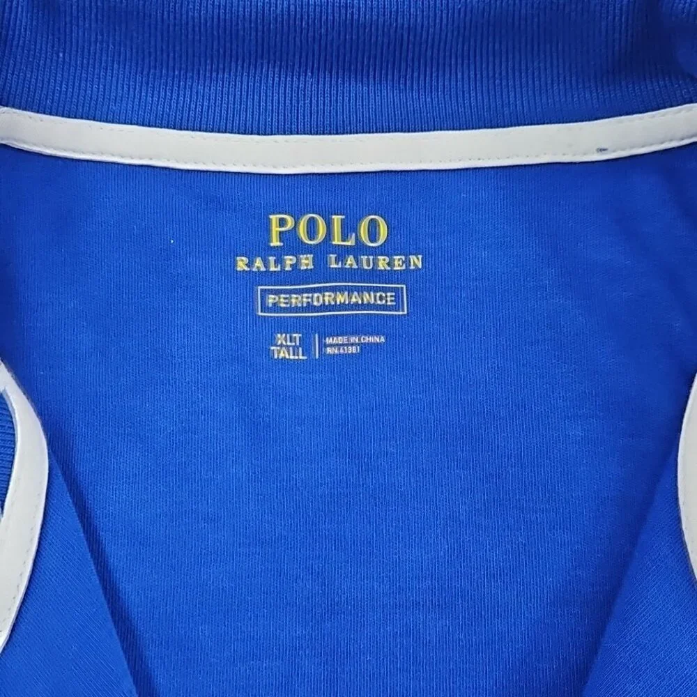 Polo Ralph Lauren Full Zip Jacket‎ Men's XLT NWT Blue White Pony Logo MSRP $125